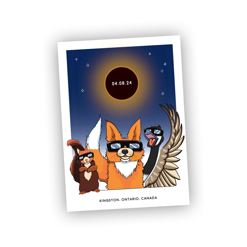 5x7 postcard - Solar Eclipse Kingston