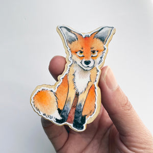Wooden Magnet - Fox