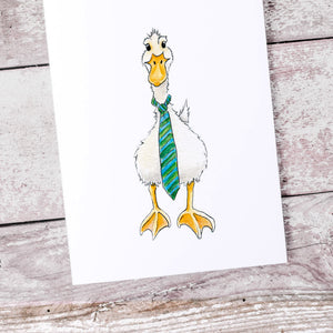 Greeting Card - Duck with Tie