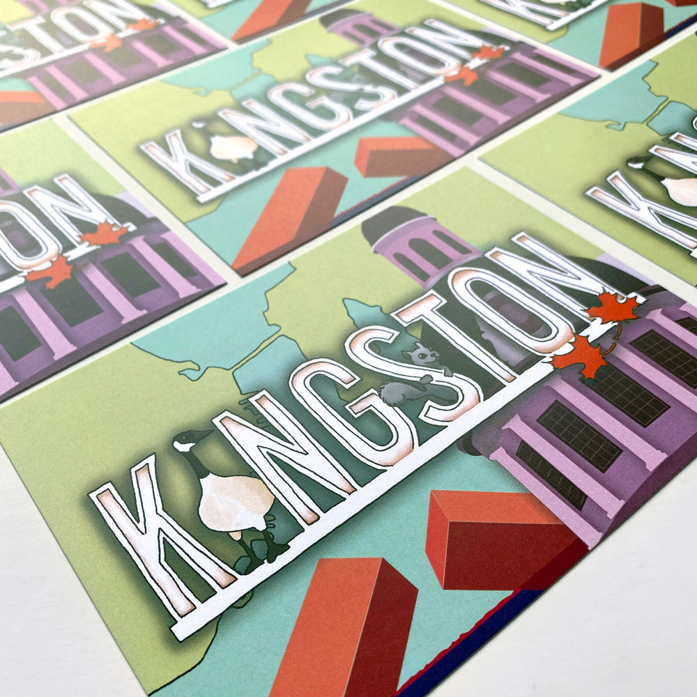 Kingston postcard - bright and colourful