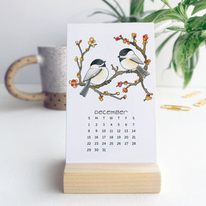 2024 Desk Calendar With Wood Stand