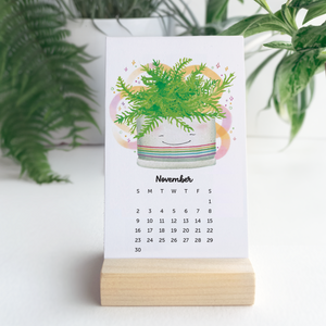 Desk Calendar - with a Custom Wood Stand