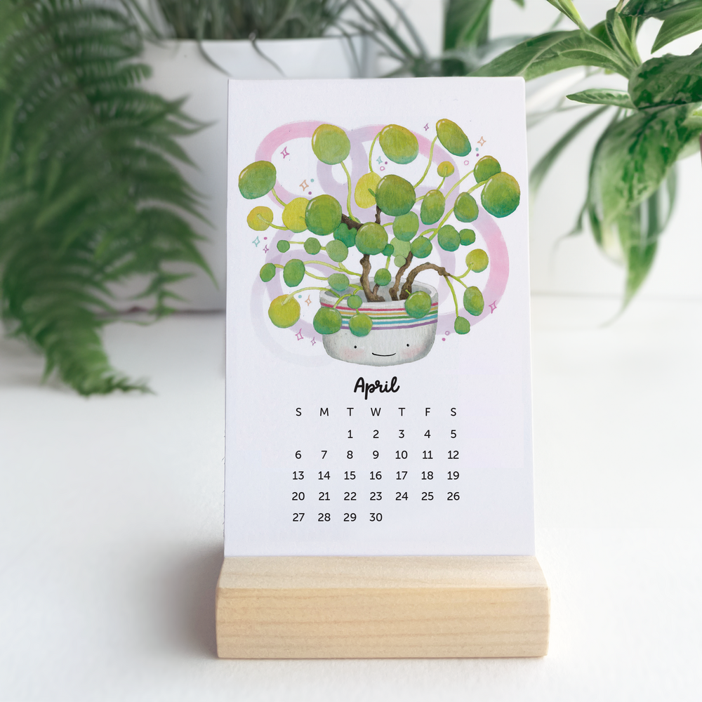 Desk Calendar - with a Custom Wood Stand