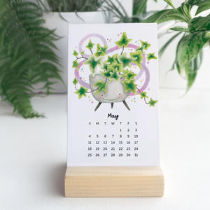 Desk Calendar - with a Custom Wood Stand