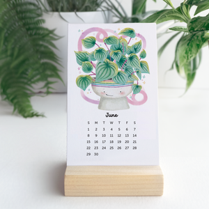 Desk Calendar - with a Custom Wood Stand