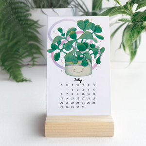 Desk Calendar - with a Custom Wood Stand