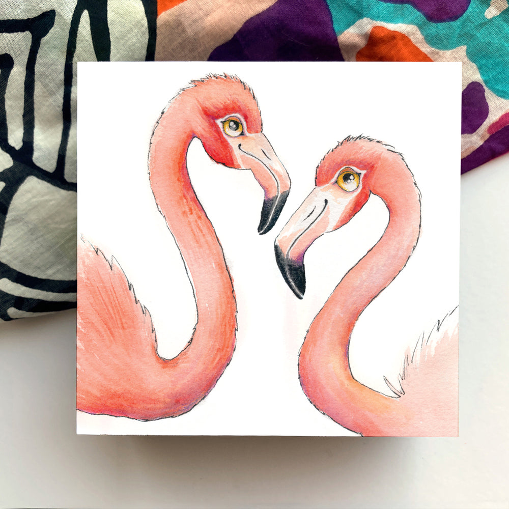 4x4 Mini Art Block - Flamingo