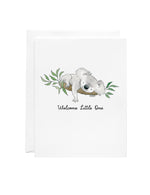 Greeting Card - Welcome Little One - Baby Card - Koala