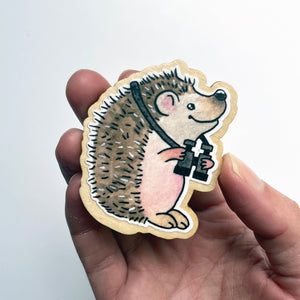 Wooden Magnet - Hedgehog