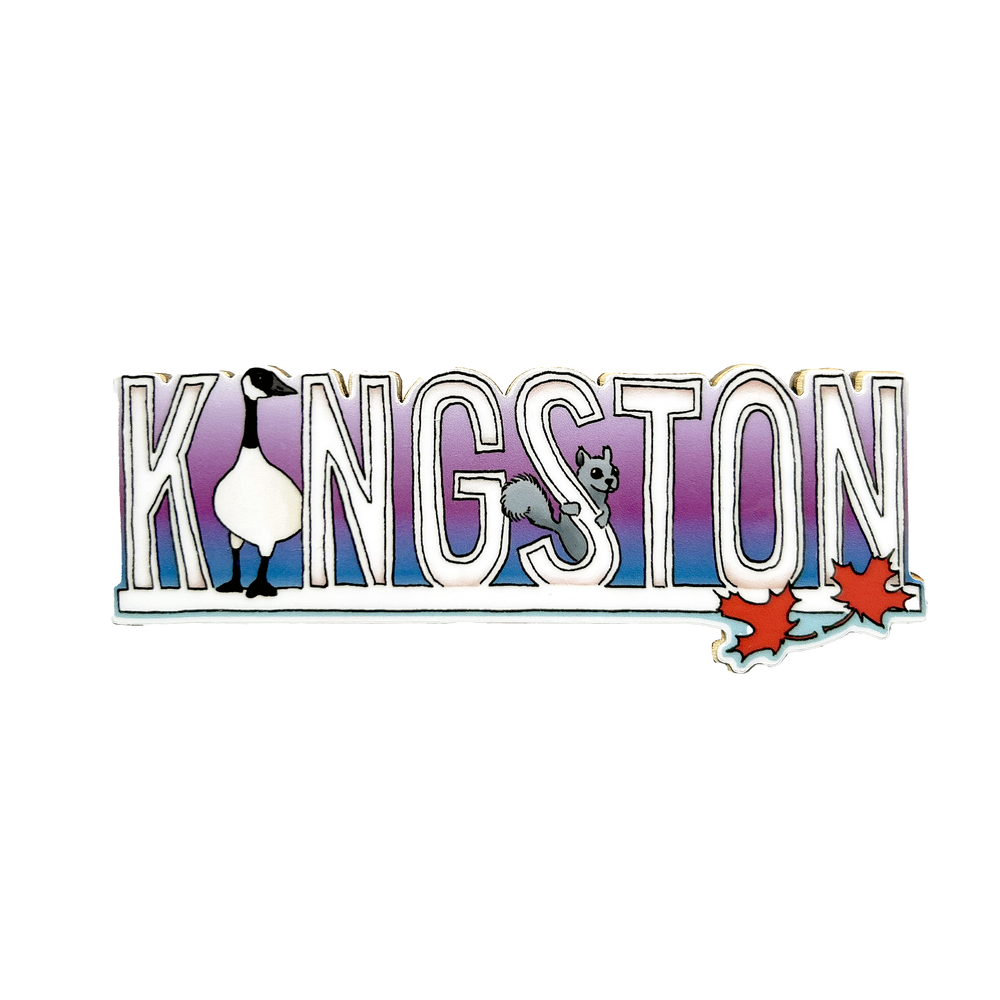 Kingston wood magnet - Kingston Sign
