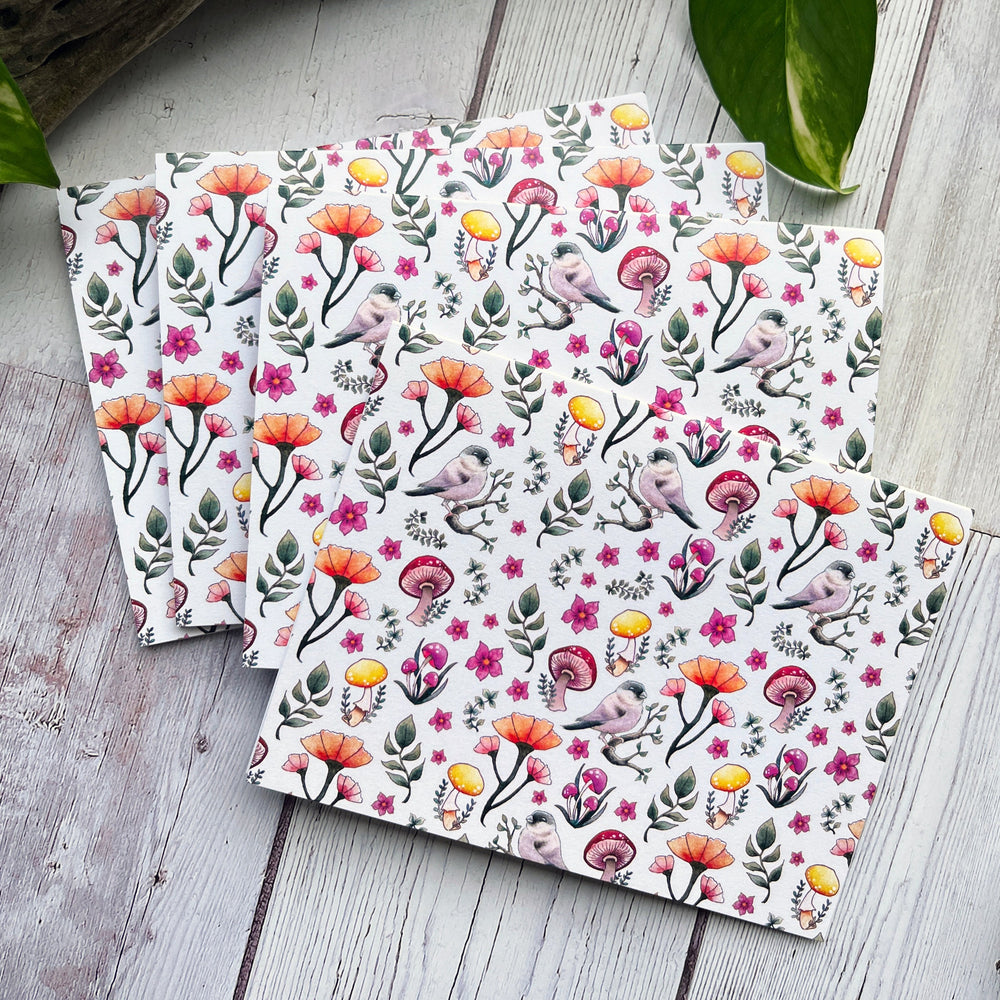 Note Card Set - A2 size - Songbird and Wildflower