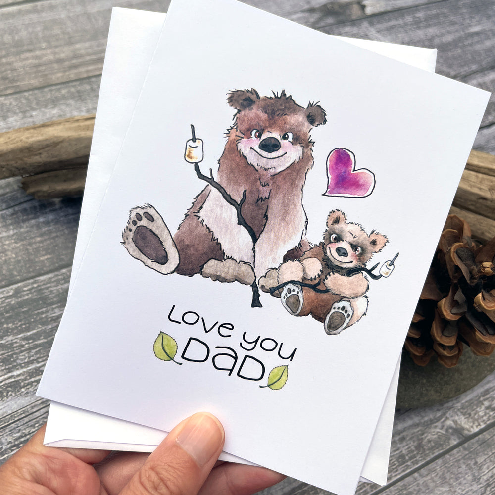 
                
                    Load image into Gallery viewer, Greeting Card - Cute for Dad - Illustrated Bears
                
            