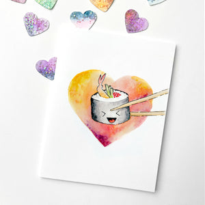Greeting Card - Sushi Heart