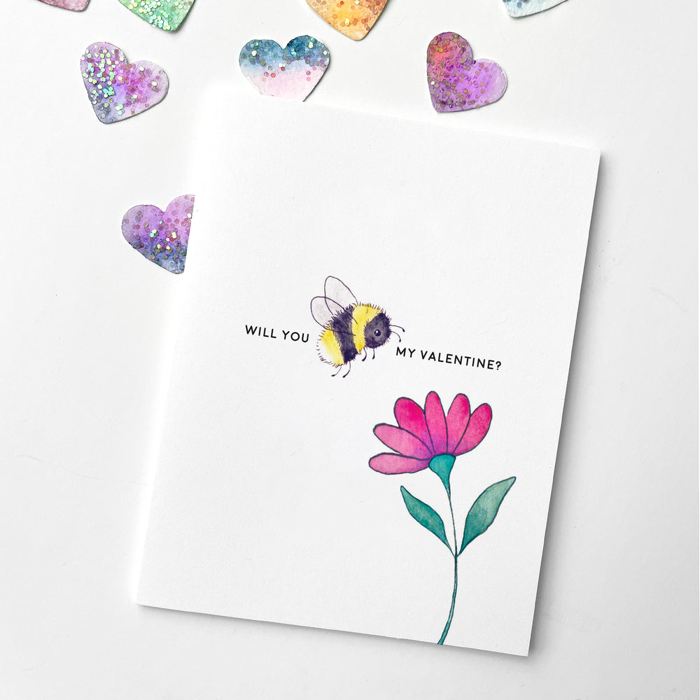 Greeting Card - Will You Bee My Valentine?