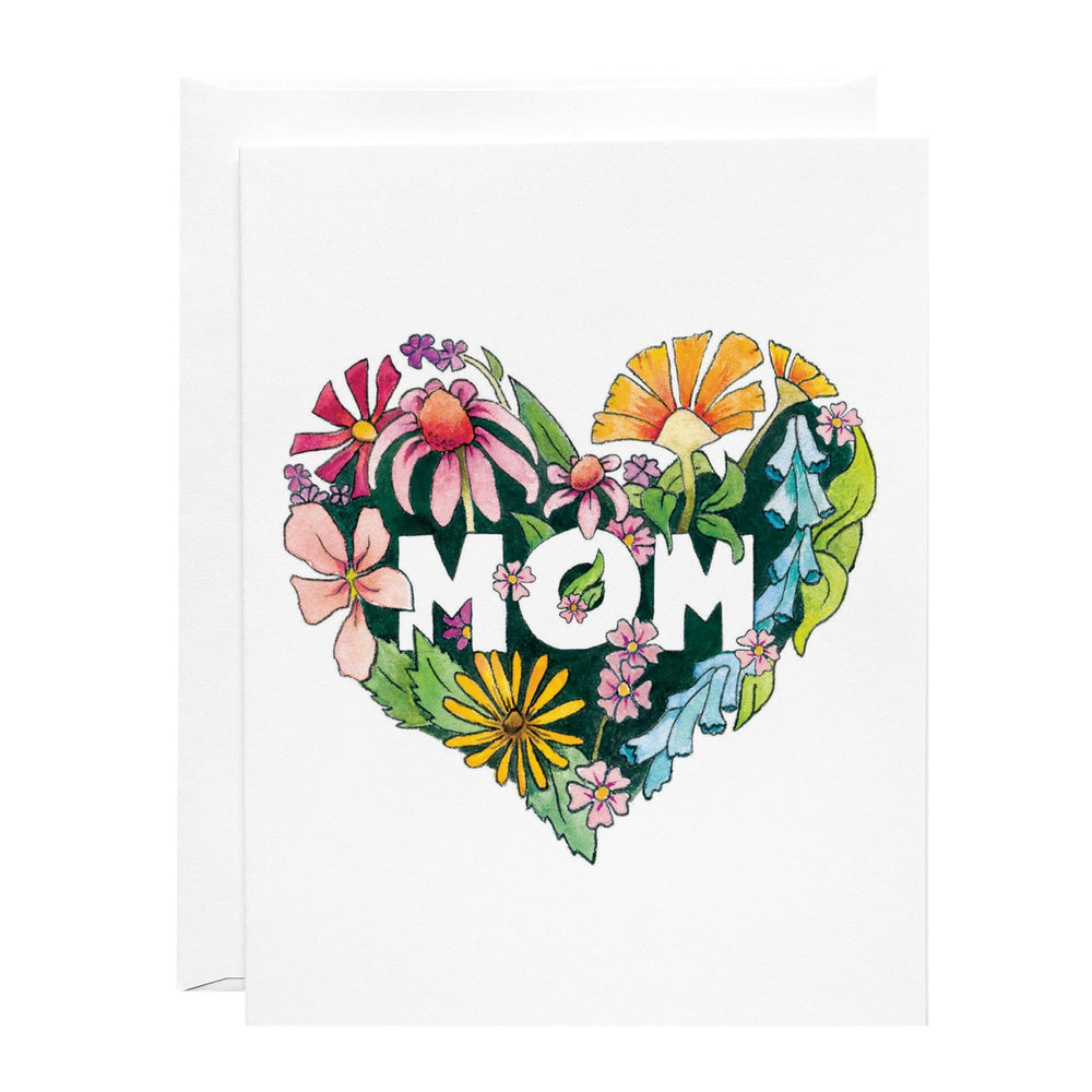 Greeting Card  - Mom - Wildflower Heart