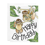 Greeting Card - Happy Birthday - Sloths