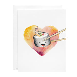 Greeting Card - Sushi Heart