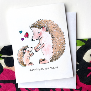 
                
                    Load image into Gallery viewer, Hedgehog Greeting Card
                
            