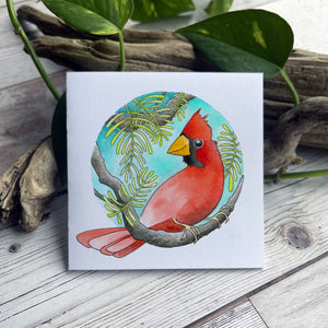 Note Card Set - 4" square size - Cardinal