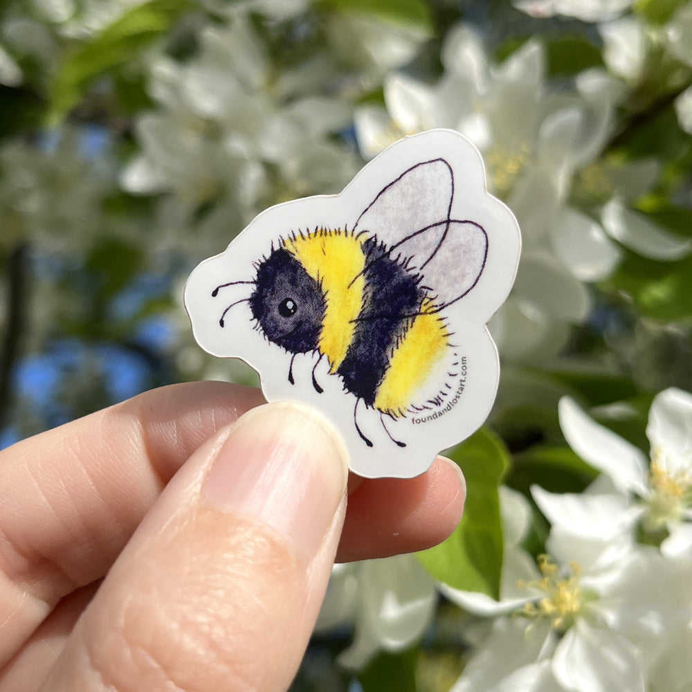 Vinyl Sticker 3-pack - Bumblebee and Blossoms