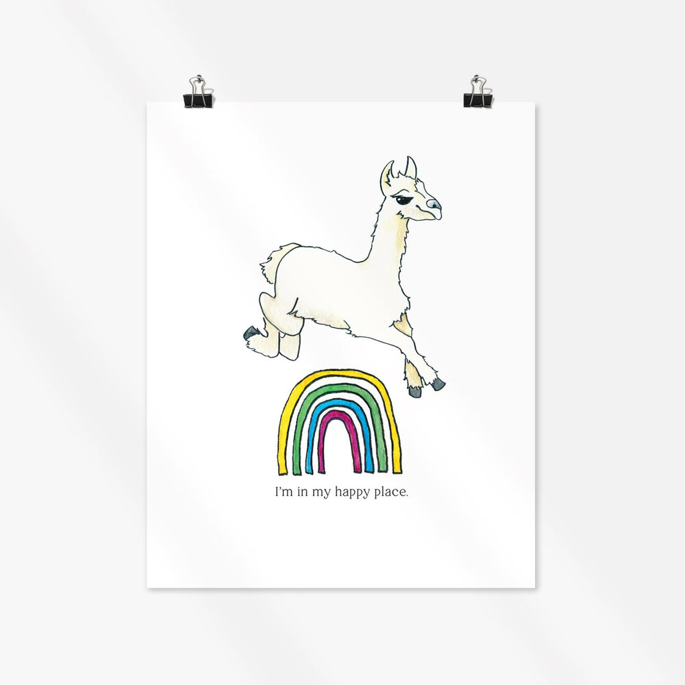 8x10 Print - I'm In My Happy Place - Llama
