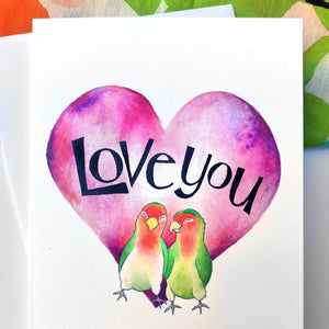 
                
                    Load image into Gallery viewer, Greeting Card - Love You - Love Birds
                
            