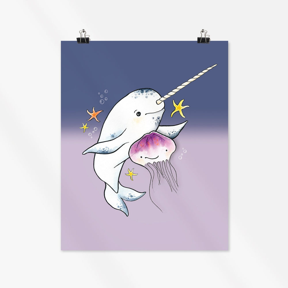 8x10 Print - Narwhal & Jelly