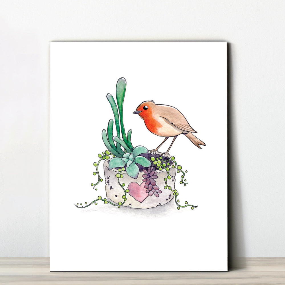 
                
                    Load image into Gallery viewer, 5x7 Art Print - Pip The Robin
                
            