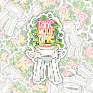 Vinyl Sticker - Take Your Time Happy Planter - You Are Awesome Collection